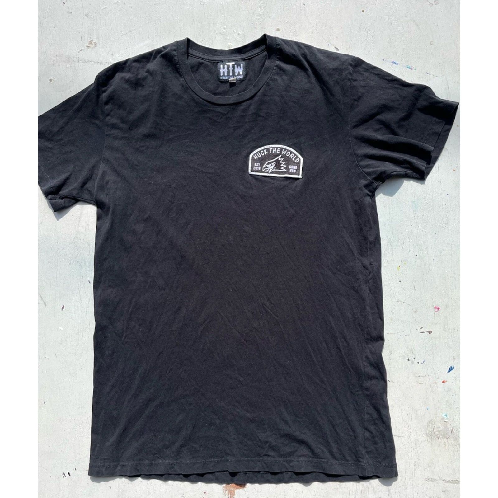 Vintage Huck The World T-Shirt Men’s Black L HTW Logo Classic Skateboard Surf Beach Shirt Size US L / EU 52-54 / 3 - 5 Thumbnail