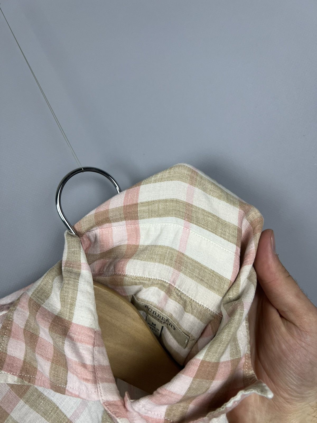 Burberry Burberry London linen Nova Check Long Sleeve Shirt button up Size M / US 6-8 / IT 42-44 - 4 Thumbnail