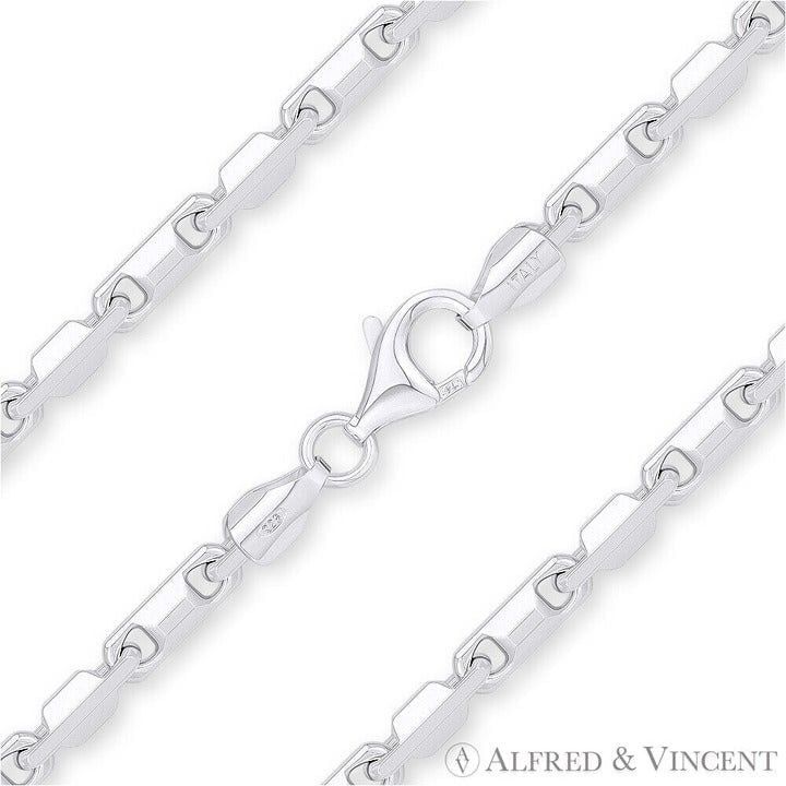 Other 3.5mm Heshe Bar Link Chain Necklace in .925 Sterling Silver Size ONE SIZE - 1 Thumbnail