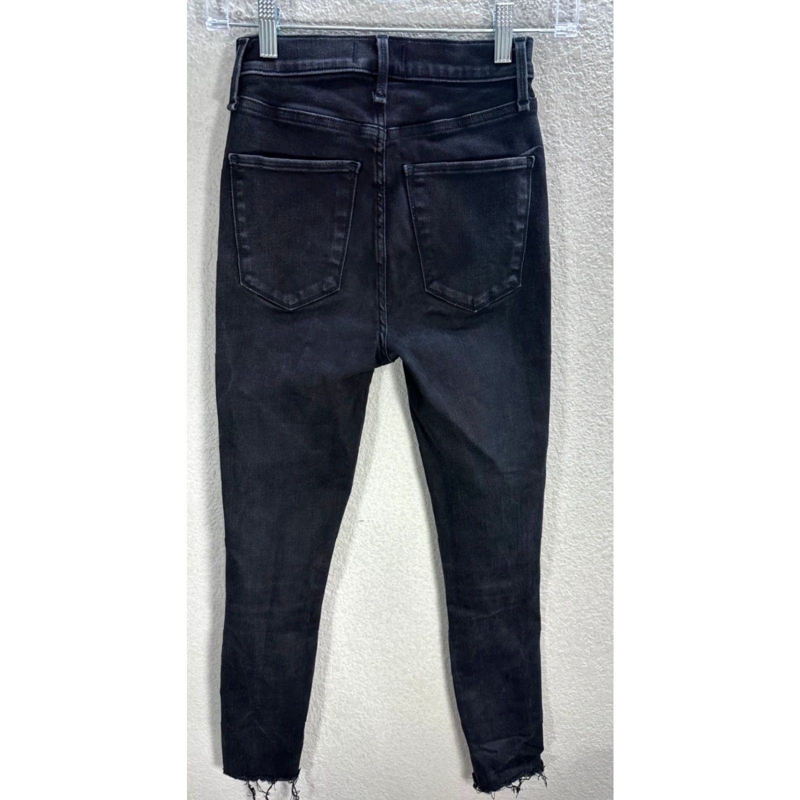 Abercrombie & Fitch Womens Jeans Abercrombie & Fitch Black Skinny Ankle High Rise Distressed 24 Womens Size 42" / US 20 - 5 Thumbnail