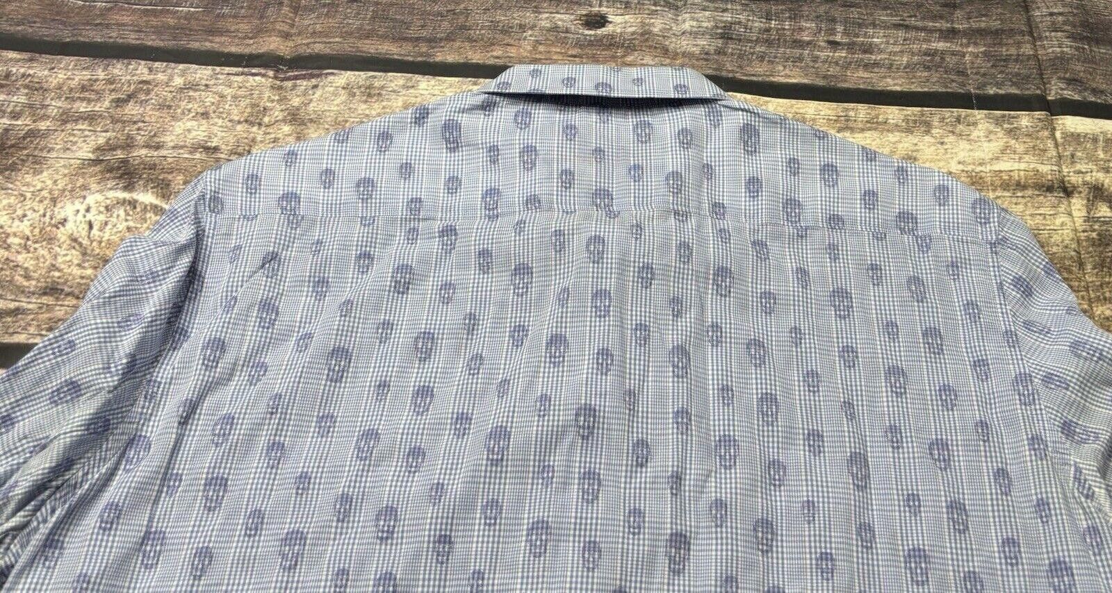 Robert Graham Robert Graham Shirt Men's XL Skull Plaid Floral Flip Cuff Size US XL / EU 56 / 4 - 10 Thumbnail