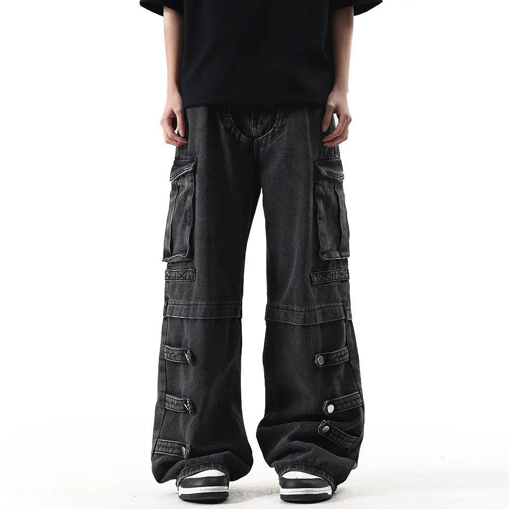 Japanese Brand × Jean Black Cargo Denim Jeans Size US 32 / EU 48 - 3 Thumbnail