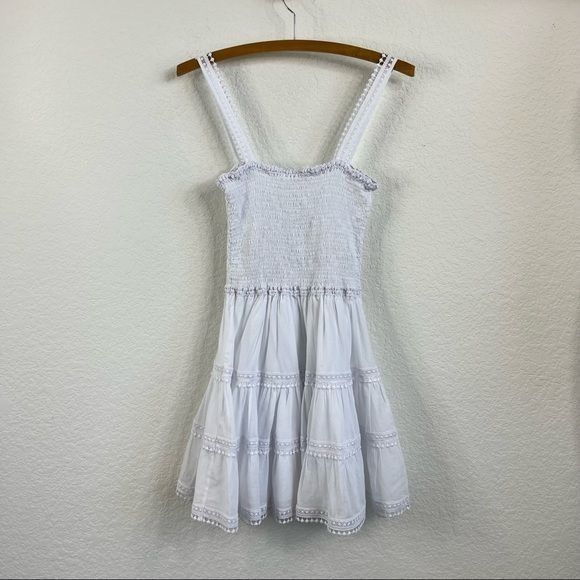 Charo Ruiz Charo Ruiz Ibiza 'Stelle' Smocked Tiered Swing Lace Dress Size M / US 6-8 / IT 42-44 - 7 Thumbnail