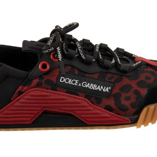 Dolce & Gabbana o1y0925 Logo Low-Top Sneakers in Red/Black Size US 5 / IT 35 - 2 Thumbnail