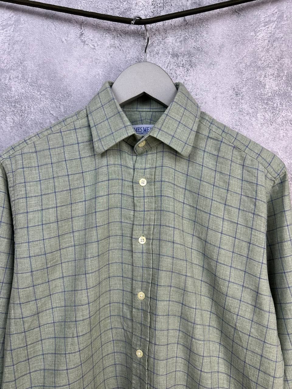 Other James Meade Cotton/Wool Blend Twill Check Button Up Shirt Size US M / EU 48-50 / 2 - 4 Thumbnail
