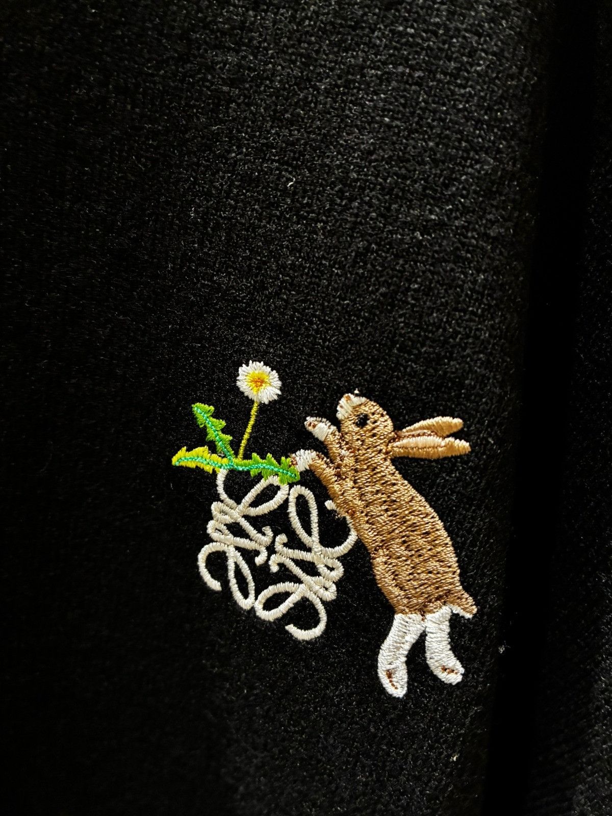 Loewe o1in1g0426 Moon Rabbit Sweater in Black Size US XL / EU 56 / 4 - 5 Thumbnail