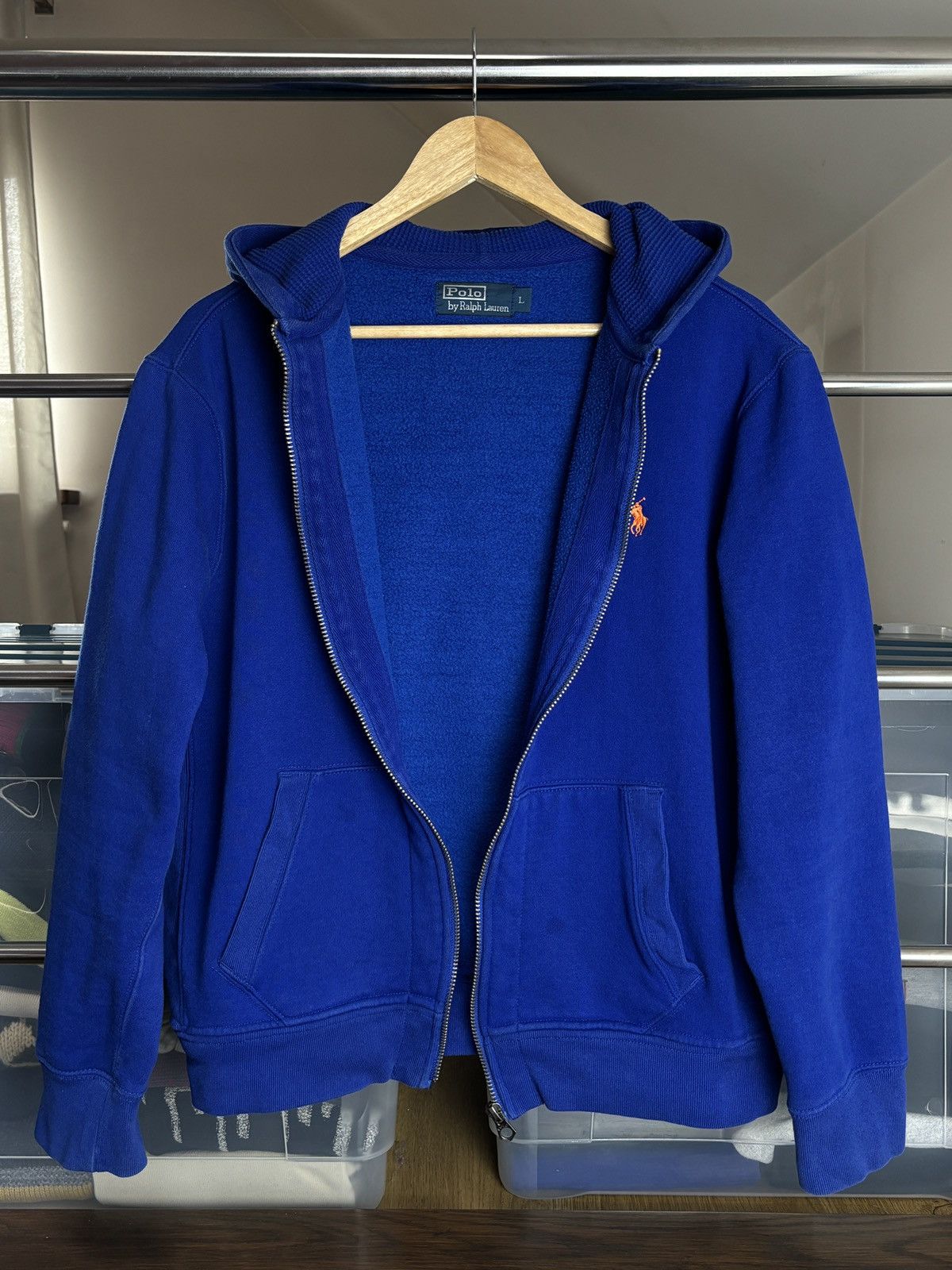 Vintage Polo Ralph Lauren Vintage Zip Hoodie Size US L / EU 52-54 / 3 - 3 Thumbnail