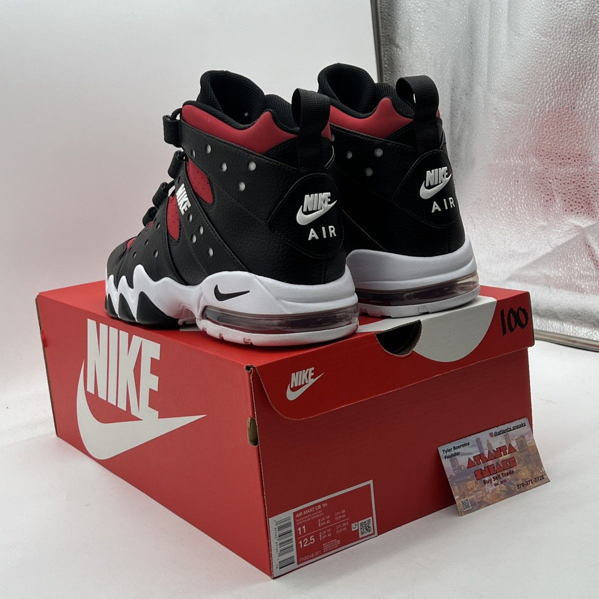 Jordan Brand Nike air max 2 black gym red Size US 11 / EU 44 - 4 Thumbnail