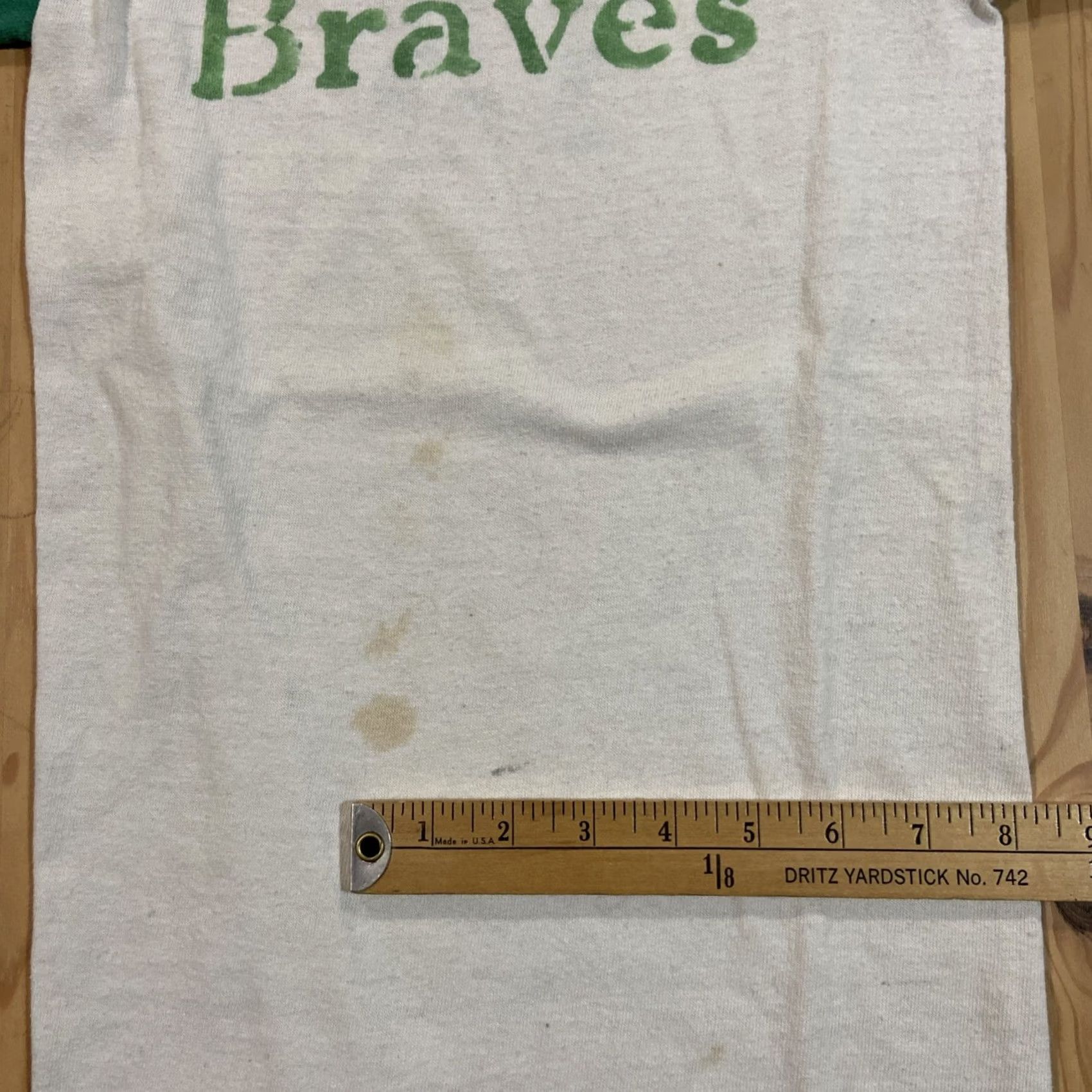 Russell Athletic VINTAGE Russell Athletic Atlanta Braves Homemade Jersey Shirt Boys M Green 70s Size US M / EU 48-50 / 2 - 6 Thumbnail