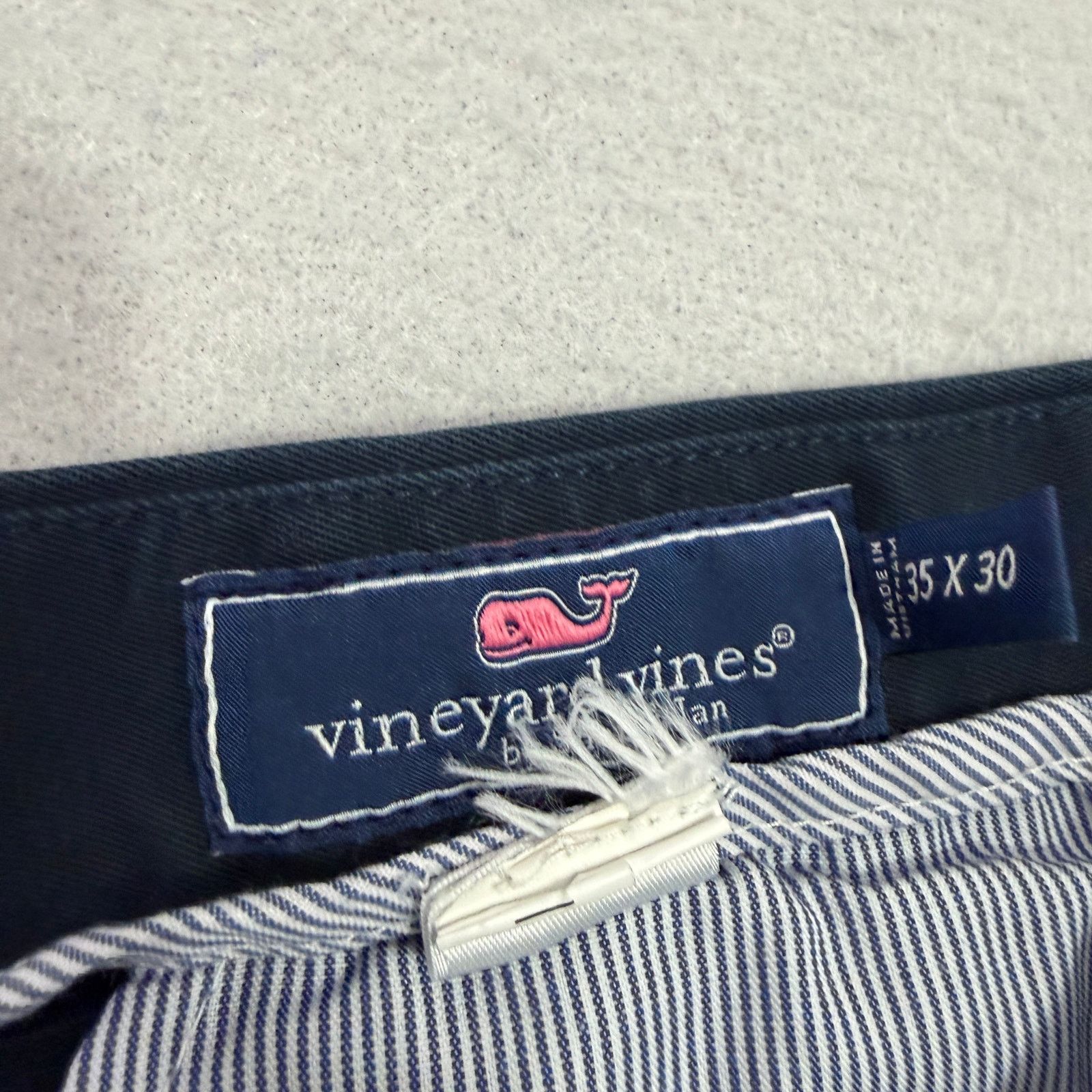 Vineyard Vines Vineyard vines Chino Pants Men's 35x30 Blue Straight Preppy Size US 35 - 3 Thumbnail