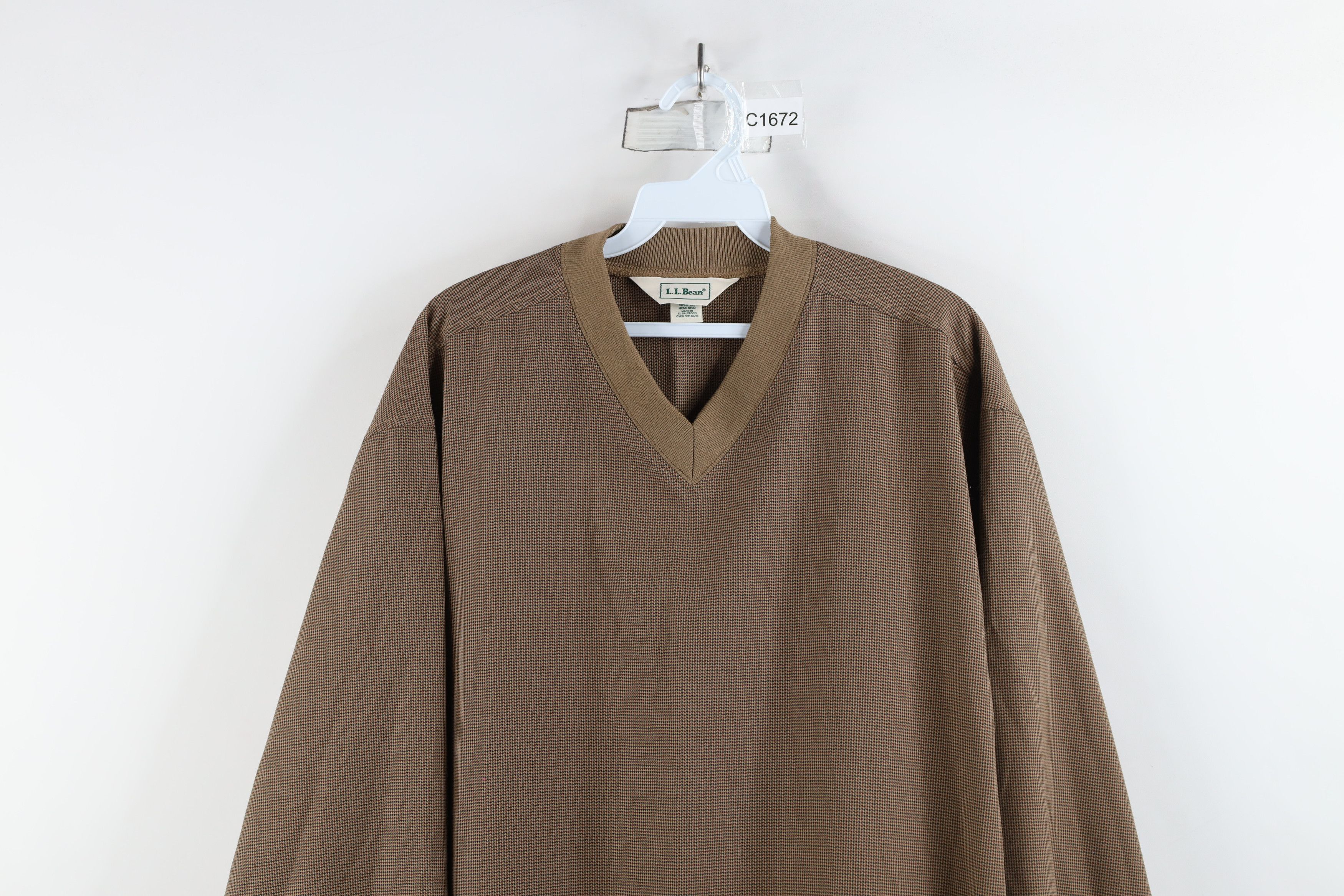 L.L. Bean × Vintage Vintage 90s LL Bean Houndstooth Pullover Windbreaker Jacket Size US L / EU 52-54 / 3 - 2 Thumbnail