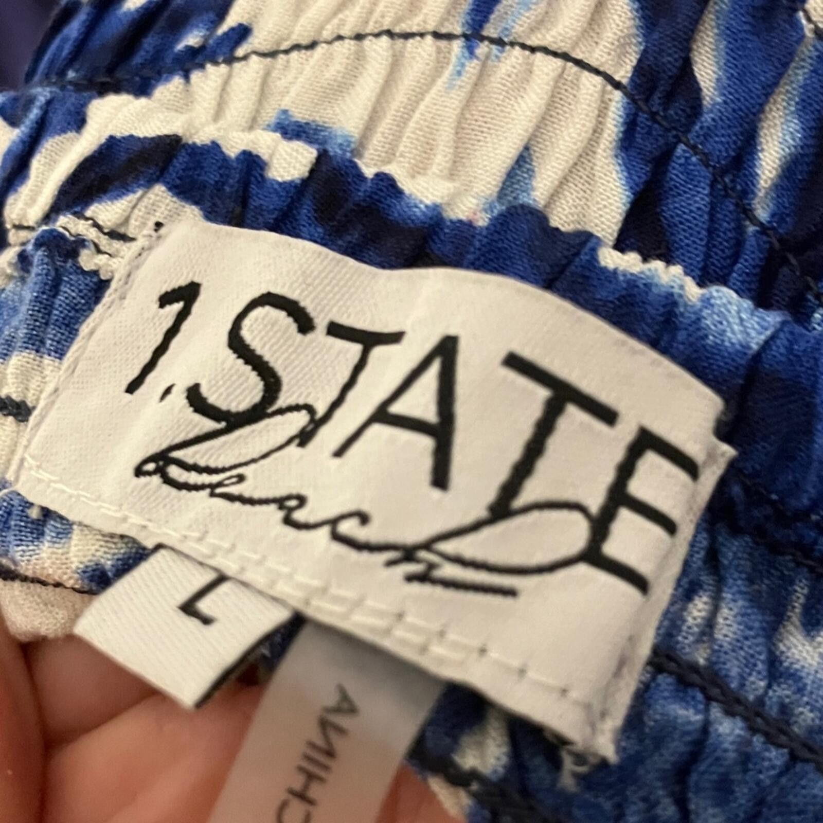 Other 1. State Blue and White Strapless Tropical Jumpsuit Size 36" / US 14 / IT 50 - 2 Thumbnail