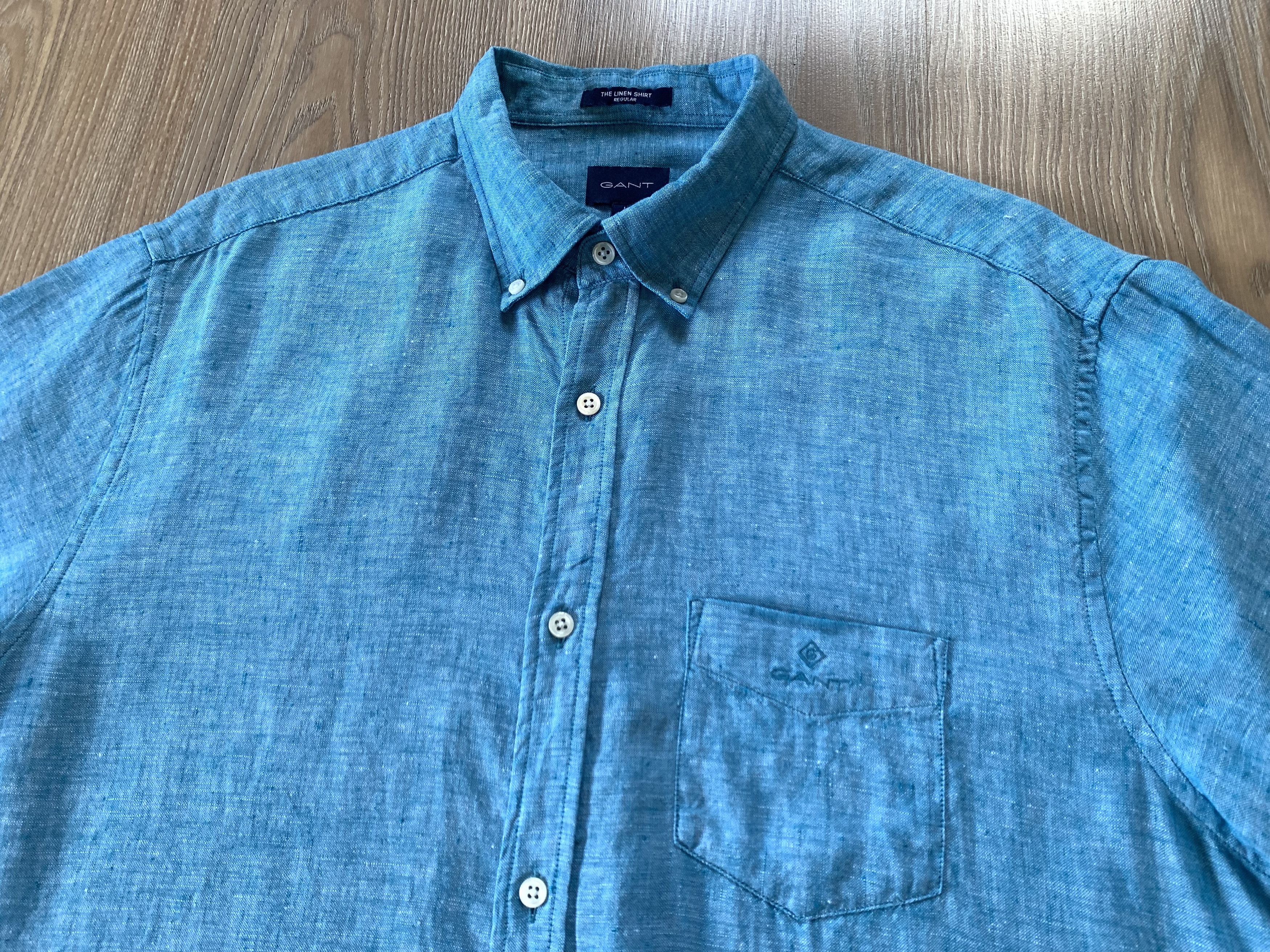 Gant Gant Regular Linen Summer Short Sleeve Shirt Size US L / EU 52-54 / 3 - 4 Thumbnail