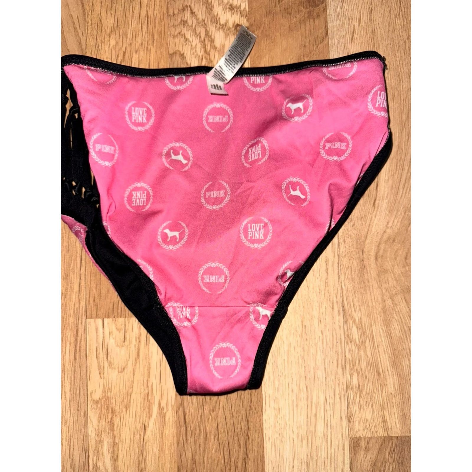 Victoria's Secret Pink By Victoria's Secret Women's Bikini Bottom Black S Beach Size 28" / US 6 / IT 42 - 4 Thumbnail
