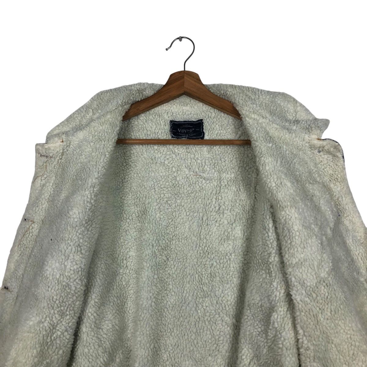 Japanese Brand 📌Vintage Trucker Denim Jacket Sherpa Blanket Voyage Size US L / EU 52-54 / 3 - 15 Thumbnail