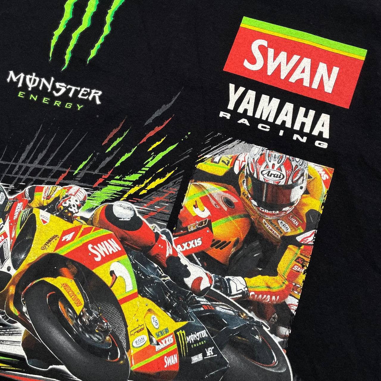 Yamaha Vintage 2000s Monster Energy Swan Yamaha Racing Team T Shirt Size US XXL / EU 58 / 5 - 9 Thumbnail