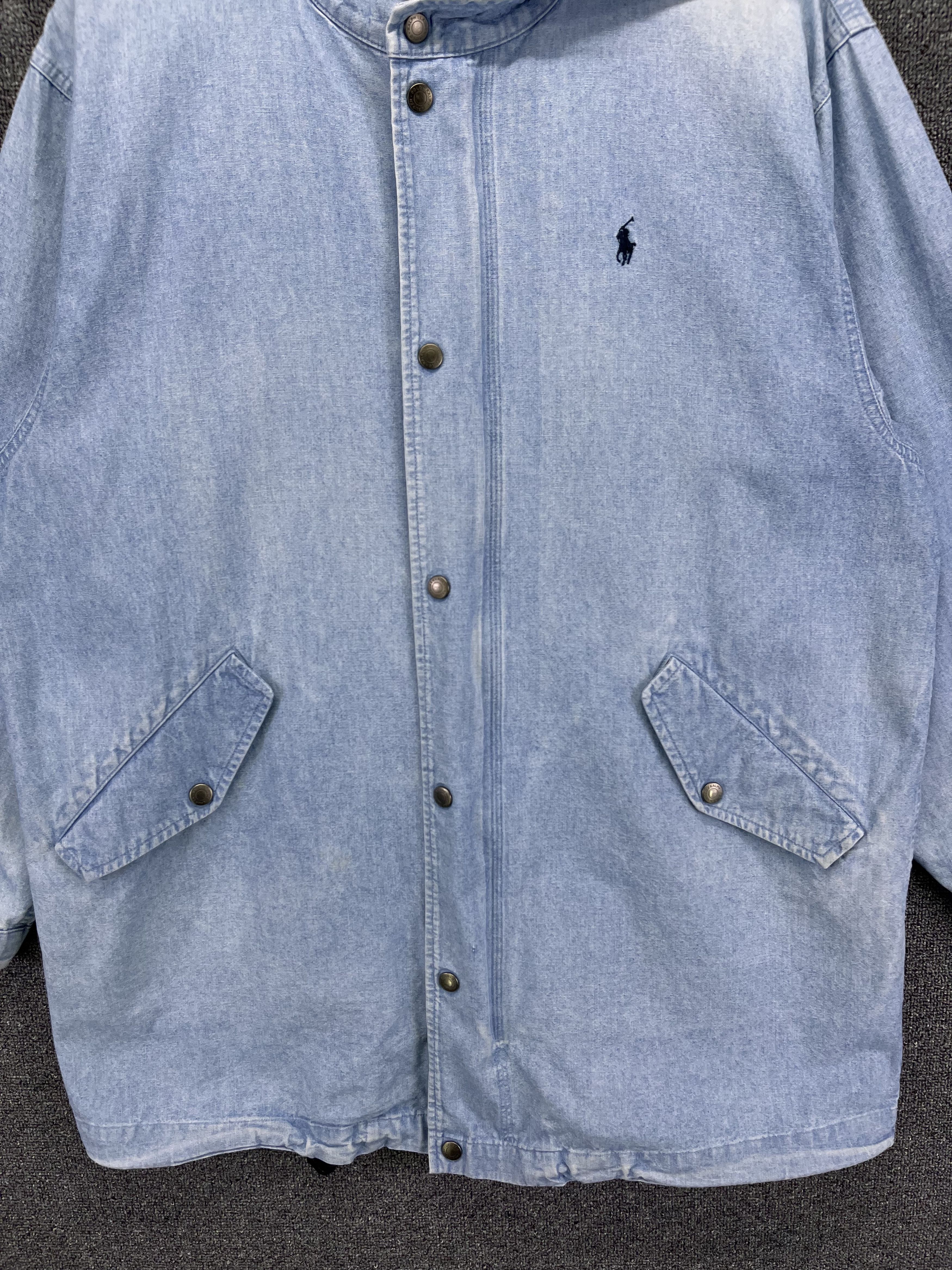 Polo Ralph Lauren Vintage Polo Ralph Lauren Hoodie Rare Denim Jacket Size US L / EU 52-54 / 3 - 6 Thumbnail