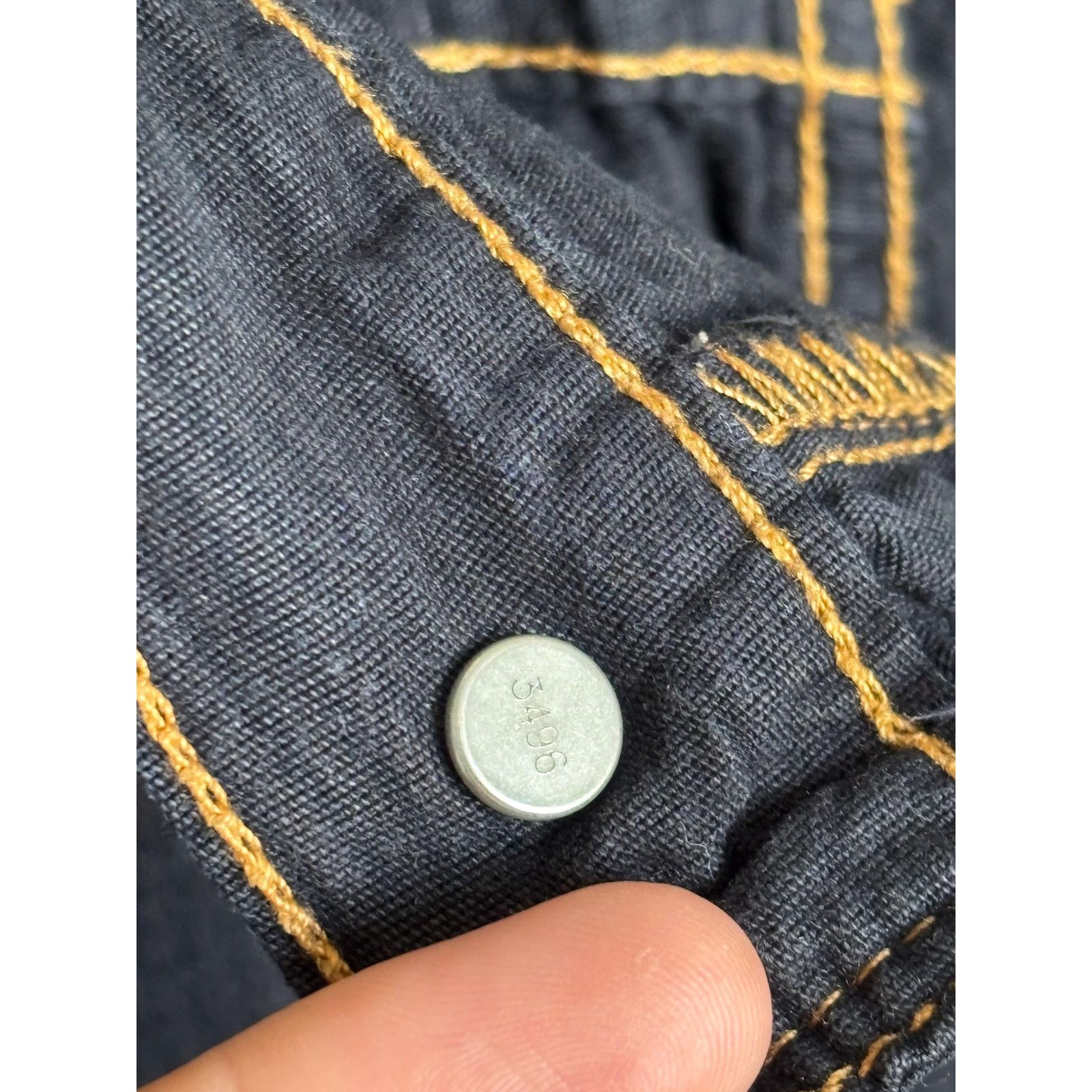Levi's × Levi's Vintage Clothing × Vintage Levi’s 501 W36 L30 Black Pinstripe Button Fly Denim Jeans Size US 36 / EU 52 - 6 Thumbnail
