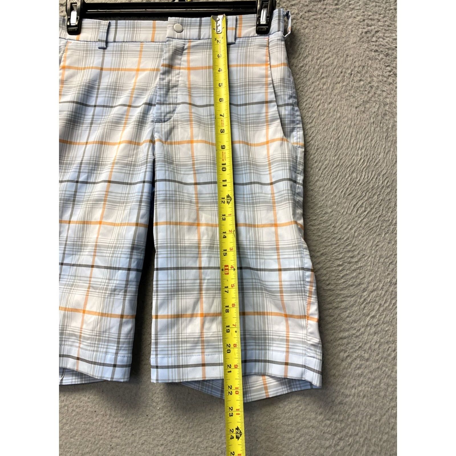 Nike Nike Dri-Fit Golf Shorts Mens 28 Blue Orange Plaid Athletic Moisture Wicking Elastic Waist Snap Closure Summer Activewear - Nike Dri-Fit Size US 28 / EU 44 - 4 Thumbnail