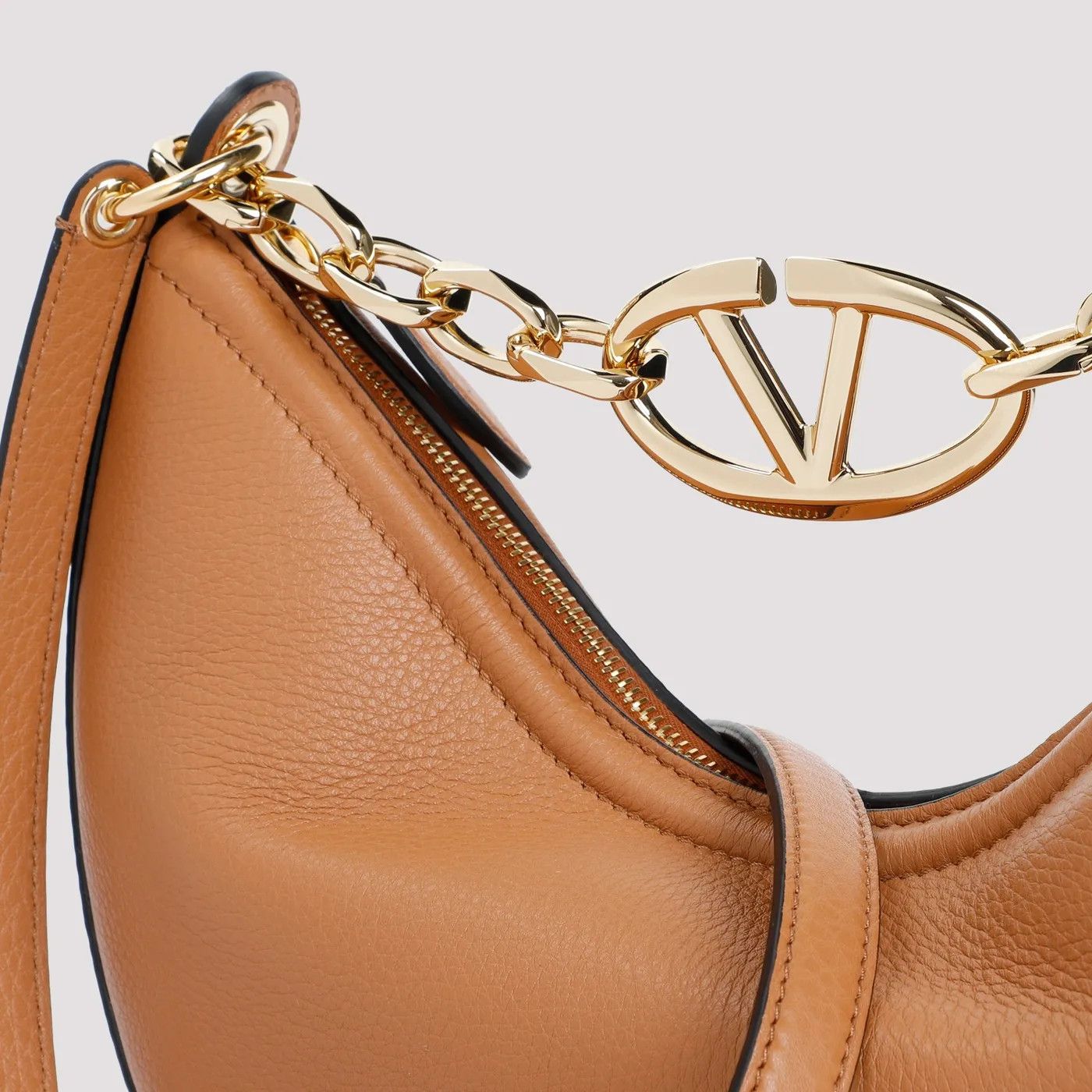 Valentino o1s22i1n0924 Size: OS / Small Vlogo Moon Hobo Bag in Brown Size ONE SIZE - 4 Thumbnail