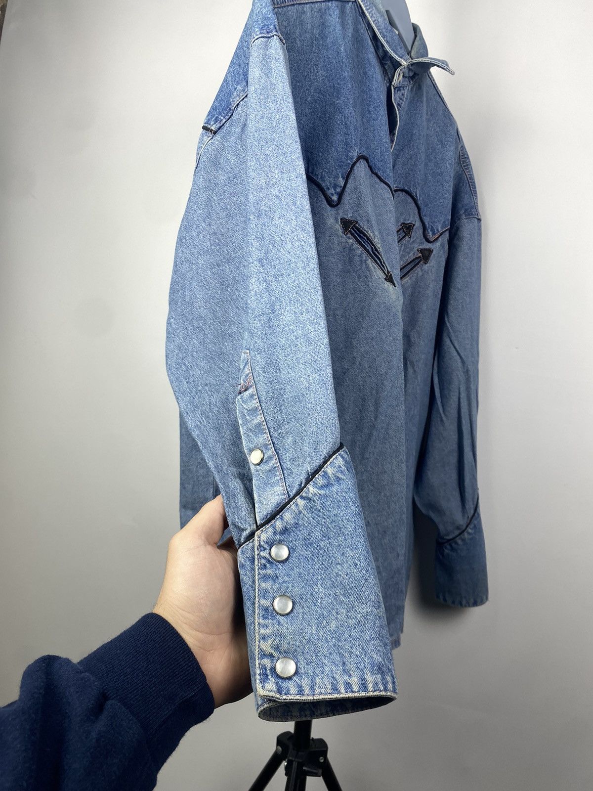 Cowboy Equipment × Vintage 90s vintage USA western cowboy denim shirt Size US M / EU 48-50 / 2 - 7 Thumbnail