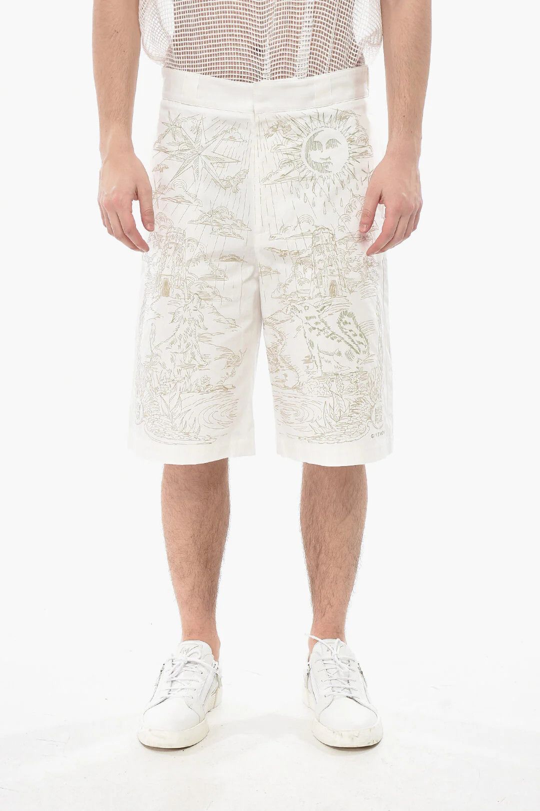 Givenchy og1mm0326 Cotton Short in White Size US 32 / EU 48 - 1 Thumbnail