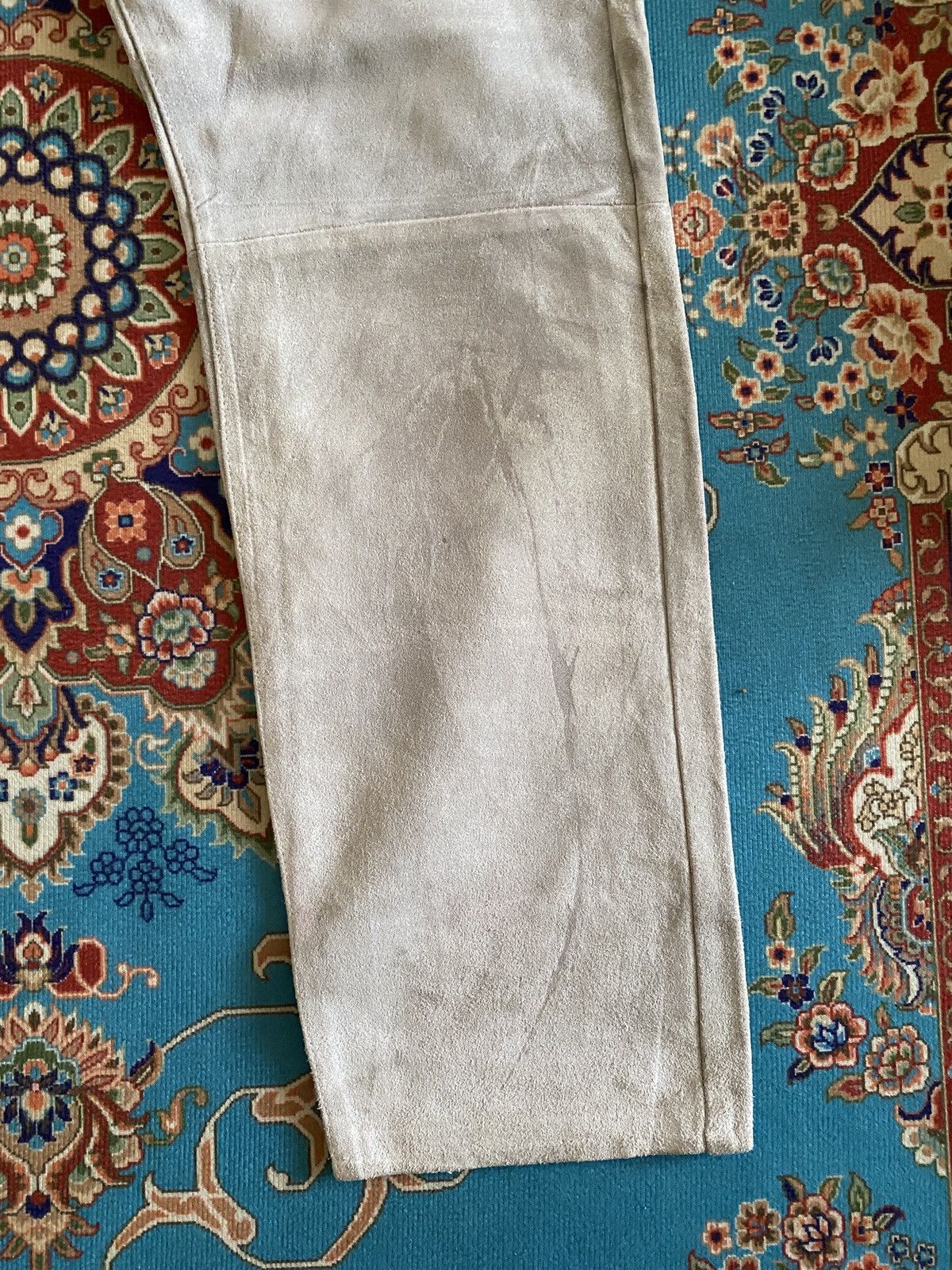 GOODENOUGH × Hiroshi Fujiwara × Japanese Brand Vintage 90s Good Enough Cowhide Suede Leather Pant Size US 30 / EU 46 - 6 Thumbnail