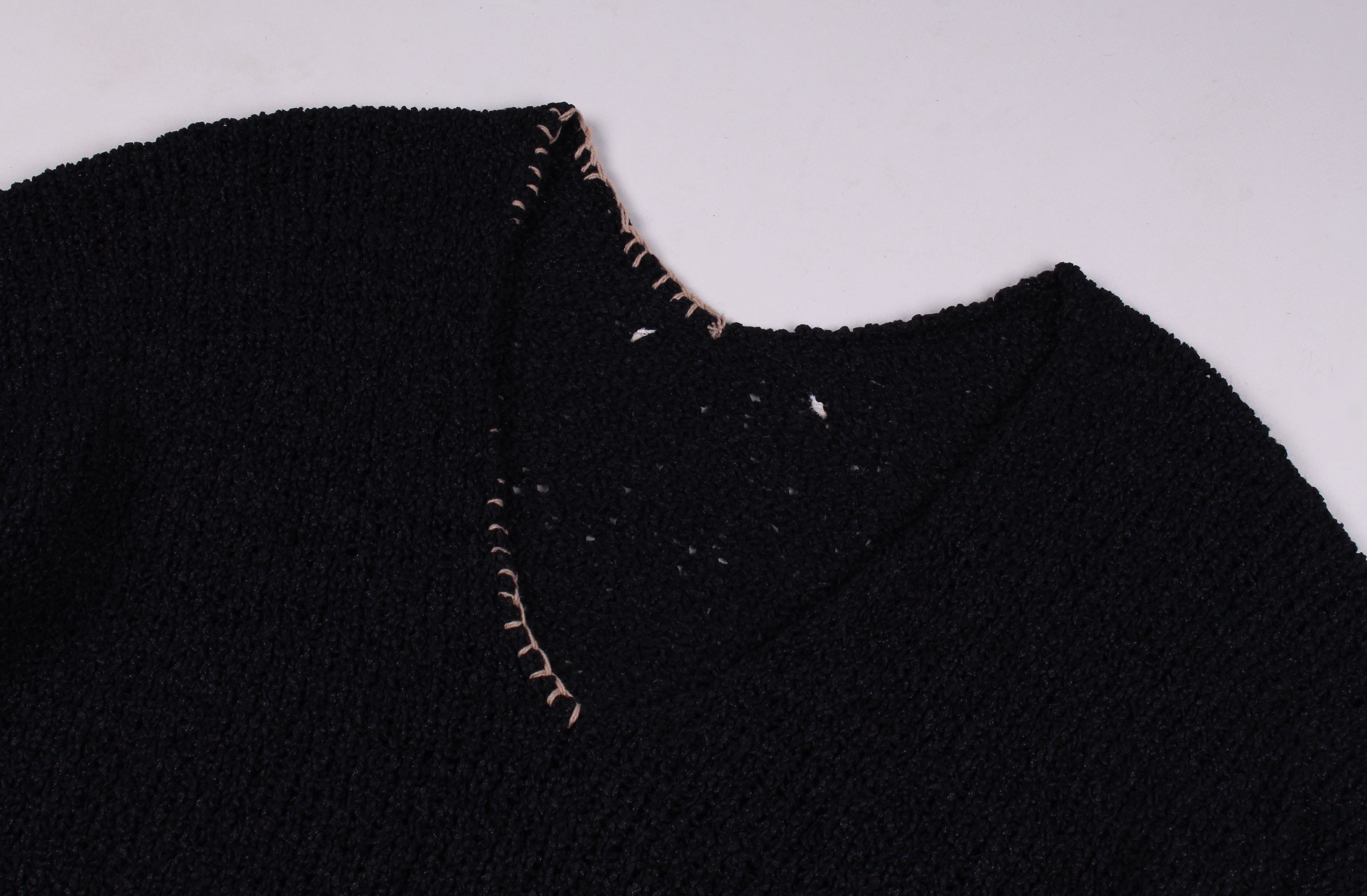 Other TELA Knitted Navy Oversized V-neck Grunge Sweater Jumper Size M / US 6-8 / IT 42-44 - 5 Thumbnail