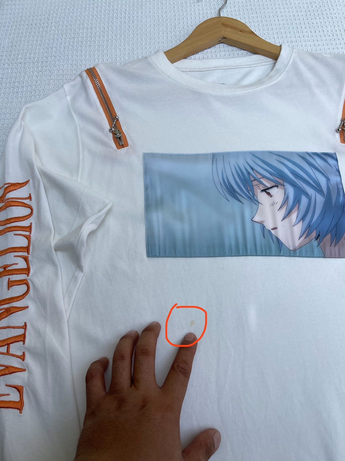 Anime Last Drop🔥Rare🔥Vintage Evangelion Zipper Long Sleeve T-Shirt Size US L / EU 52-54 / 3 - 16 Thumbnail