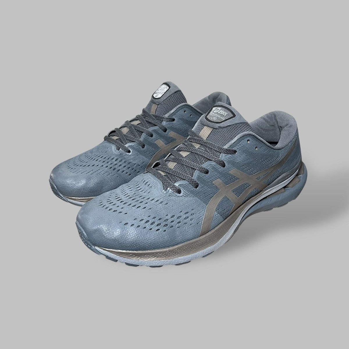 Asics ASICS Men’s Grey Gold Custom Running Sneakers Sz 10.5 Size US 10.5 / EU 43-44 - 2 Thumbnail