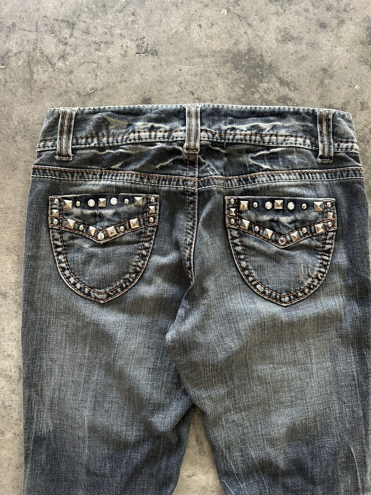 If Six Was Nine Y2K Theoria Flared Jeans Size 29" - 10 Thumbnail