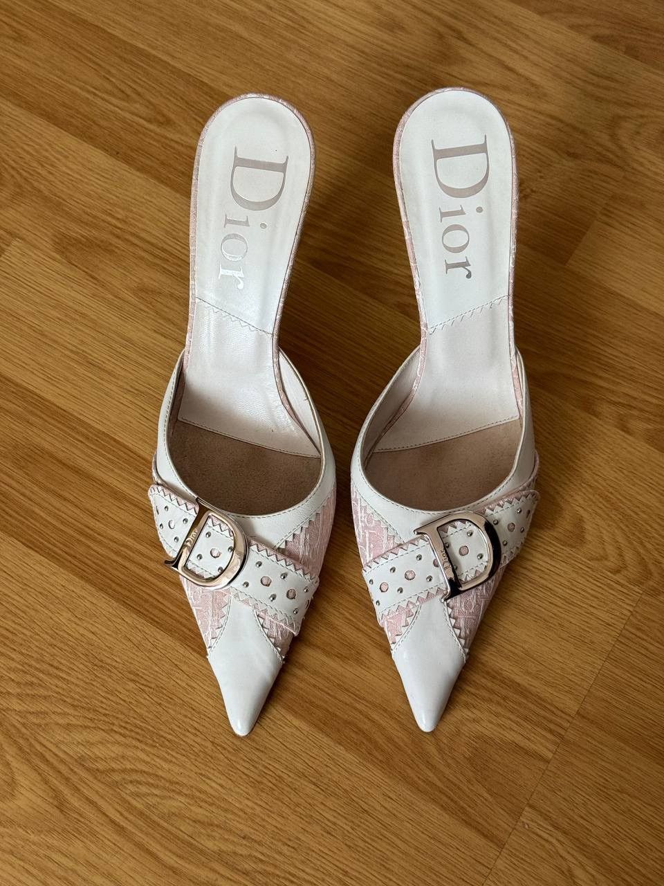 Dior Dior D-Stiletto leather heels mules vintage Size US 7.5 / IT 37.5 - 2 Thumbnail
