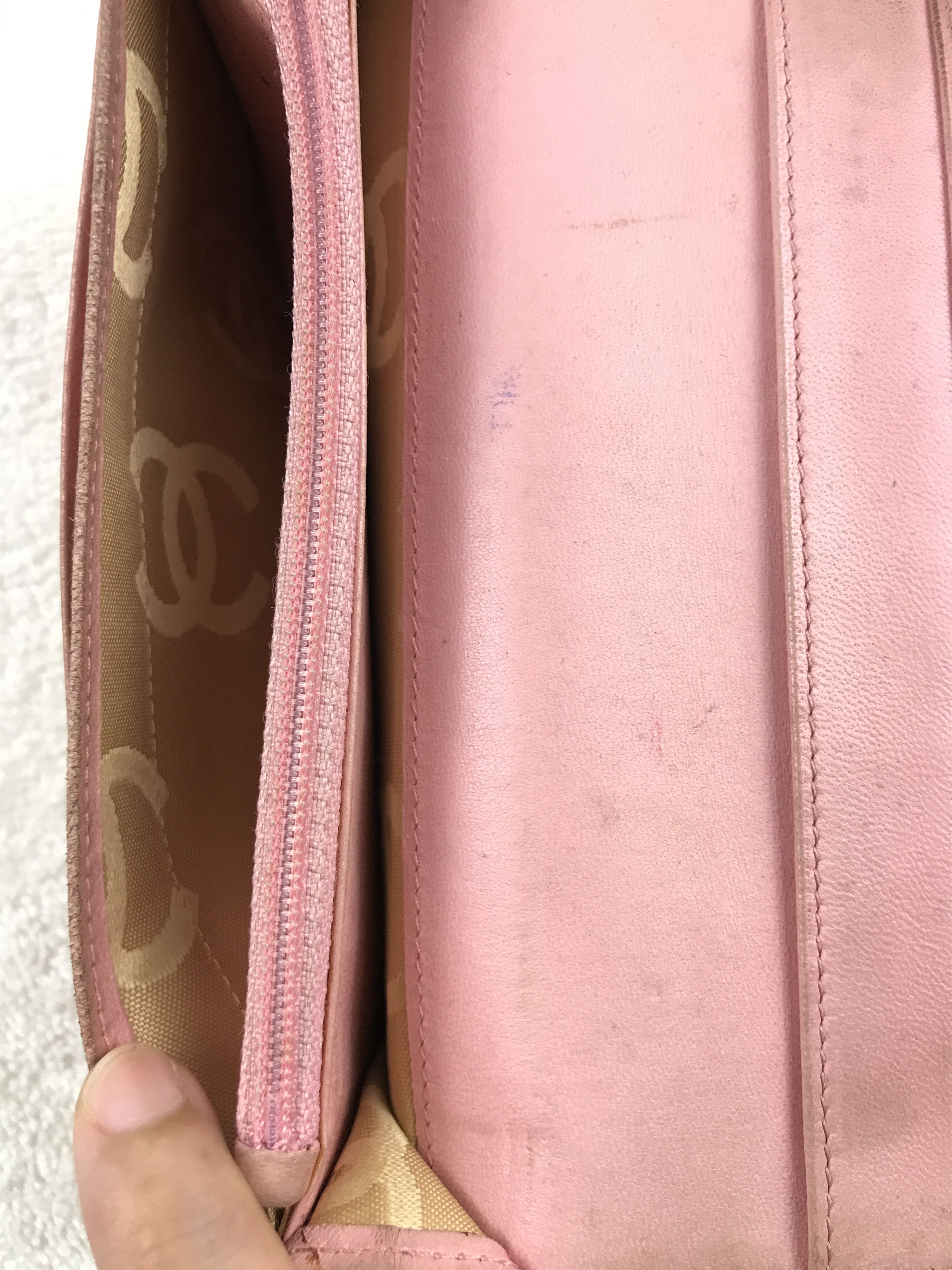 Chanel Vintage Chanel Pink CC Logo Caviar Leather Wallet With Box Size ONE SIZE - 11 Thumbnail