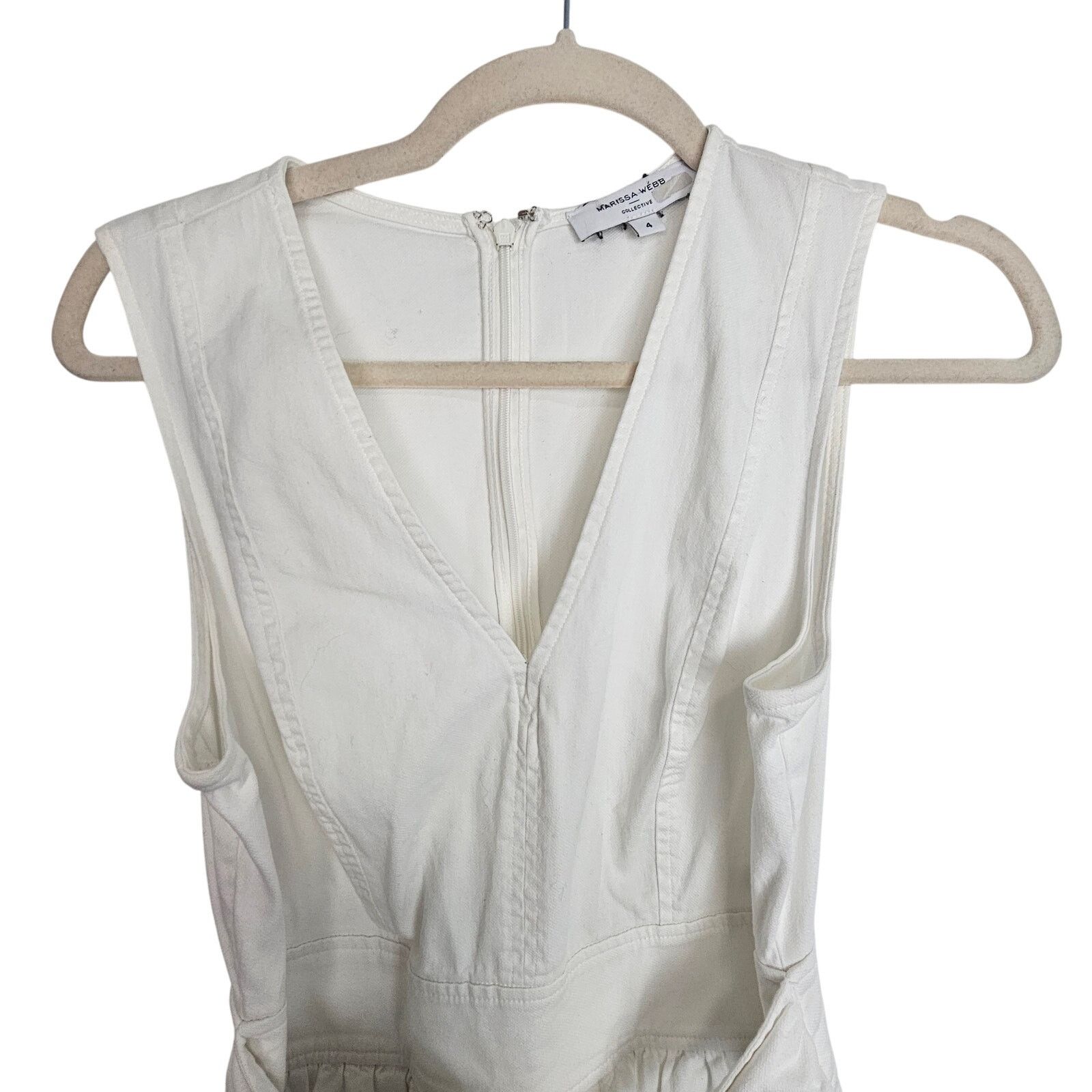 Marissa Webb Marissa Webb Collective x RTR Womens Tie Waist Mini Dress 4 Size S / US 4 / IT 40 - 3 Thumbnail