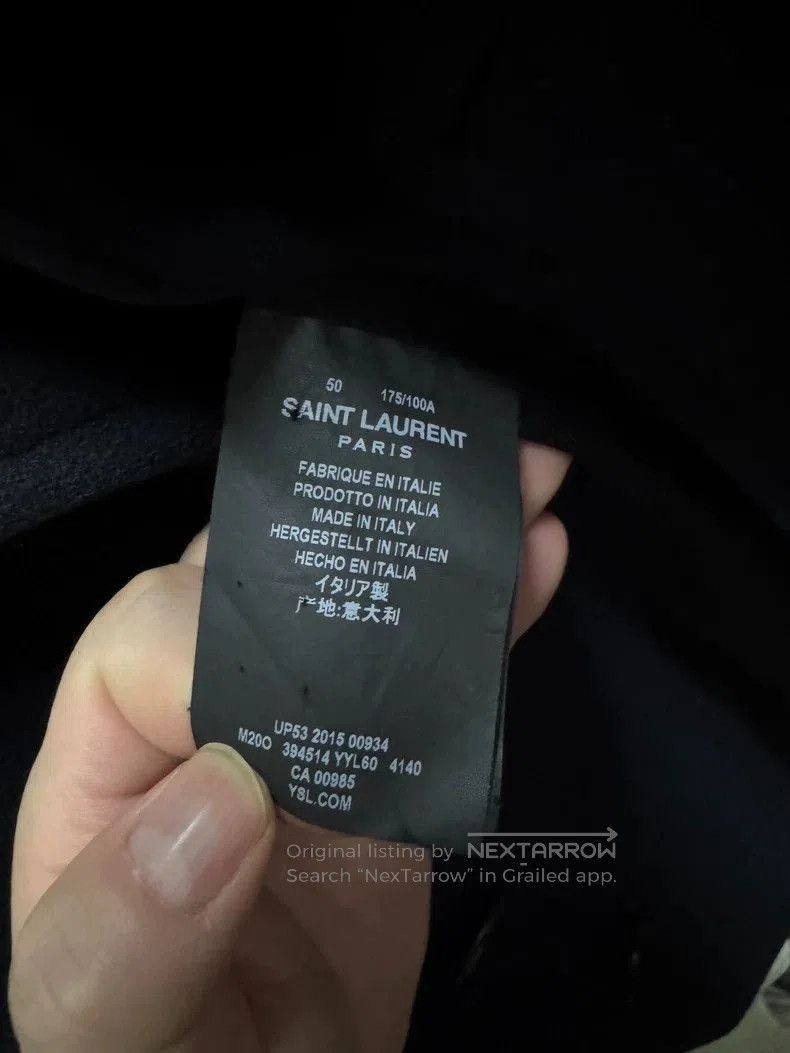 Hedi Slimane SLP 15AW Double-Breasted Short Coat. Size US M / EU 48-50 / 2 - 6 Thumbnail