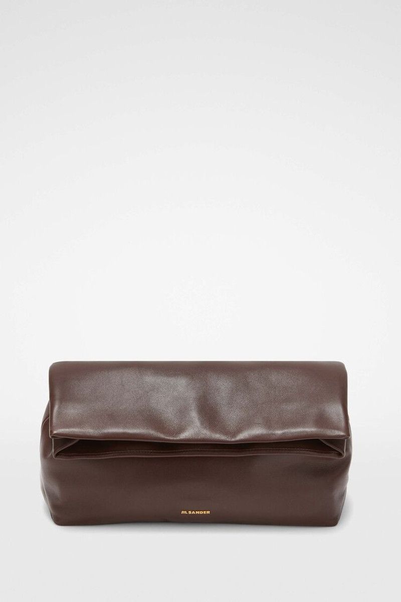 Jil Sander o1loc1c0426 Size:OS/Clutch Bag in Dark Brown Size ONE SIZE - 1 Thumbnail