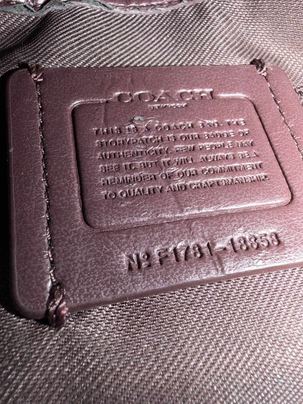 Authentic Coach Crossbody Handbag Style F1781-18858