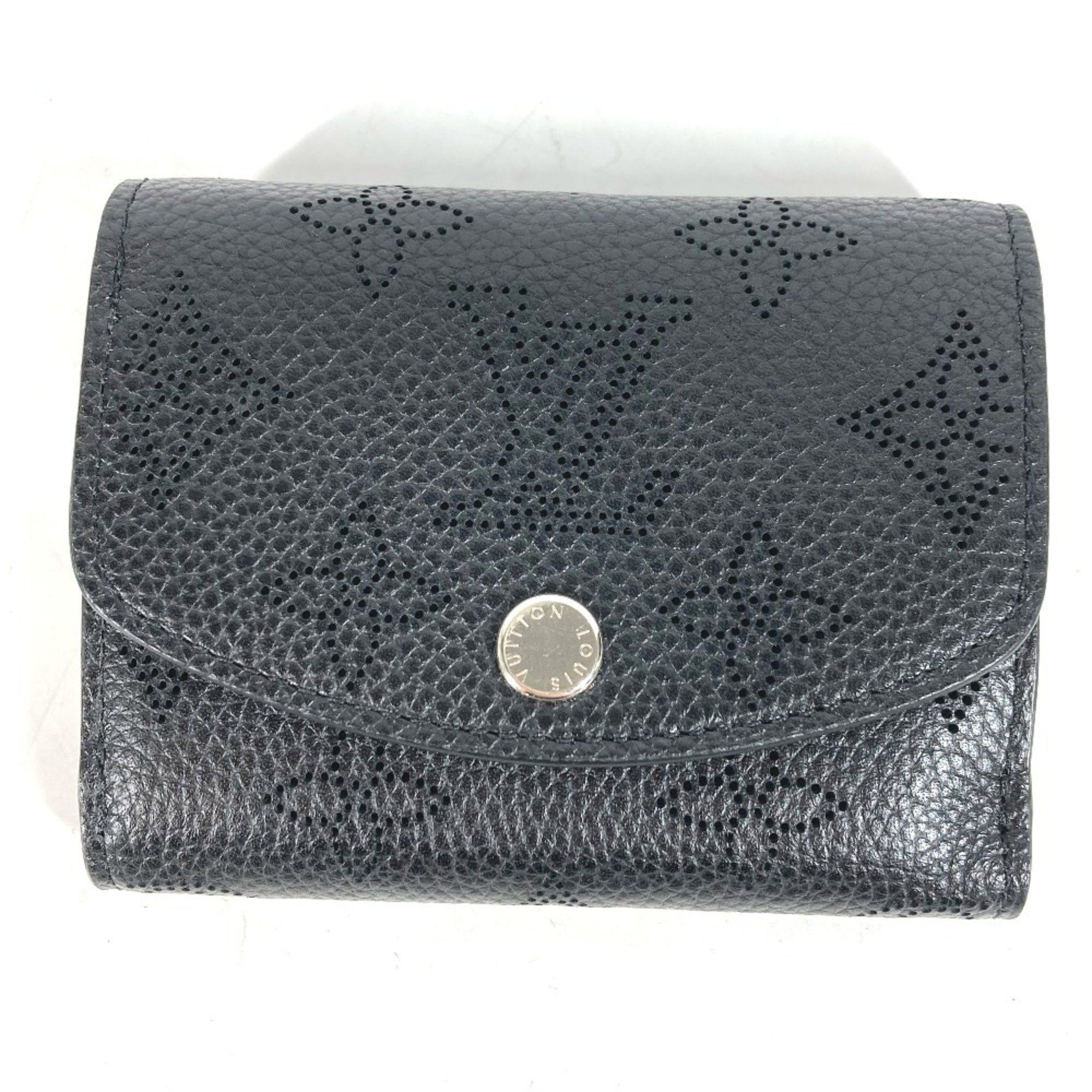 LOUIS VUITTON M67498 Mahina Portefeuille Iris XS Compact Wallet Tri-fold Monogram Leather Women's Noir Black Like New