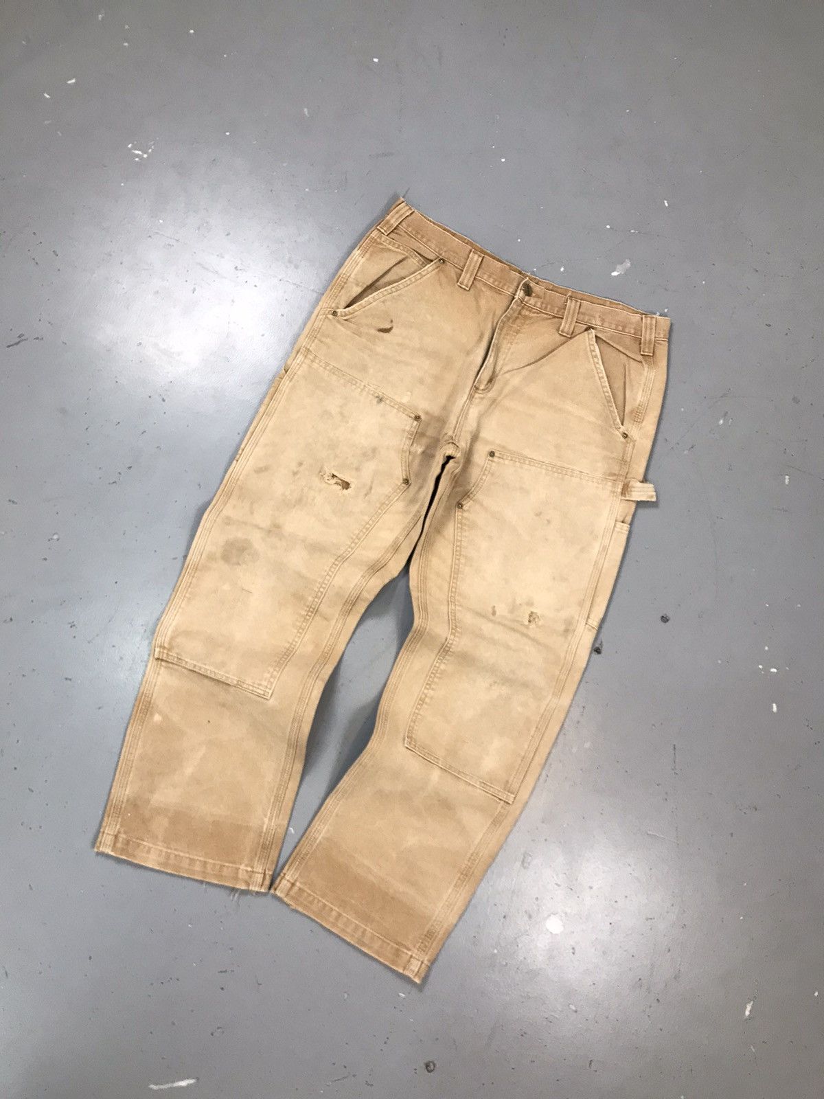 Carhartt × Vintage Vintage sunfade Carhartt b11 BRN double knee denim Size US 36 / EU 52 - 3 Thumbnail