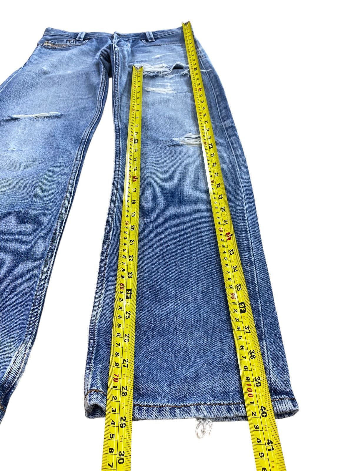 Diesel Diesel Industry Brand Faded Blue Wash Distress Style Jeans Size US 32 / EU 48 - 10 Thumbnail