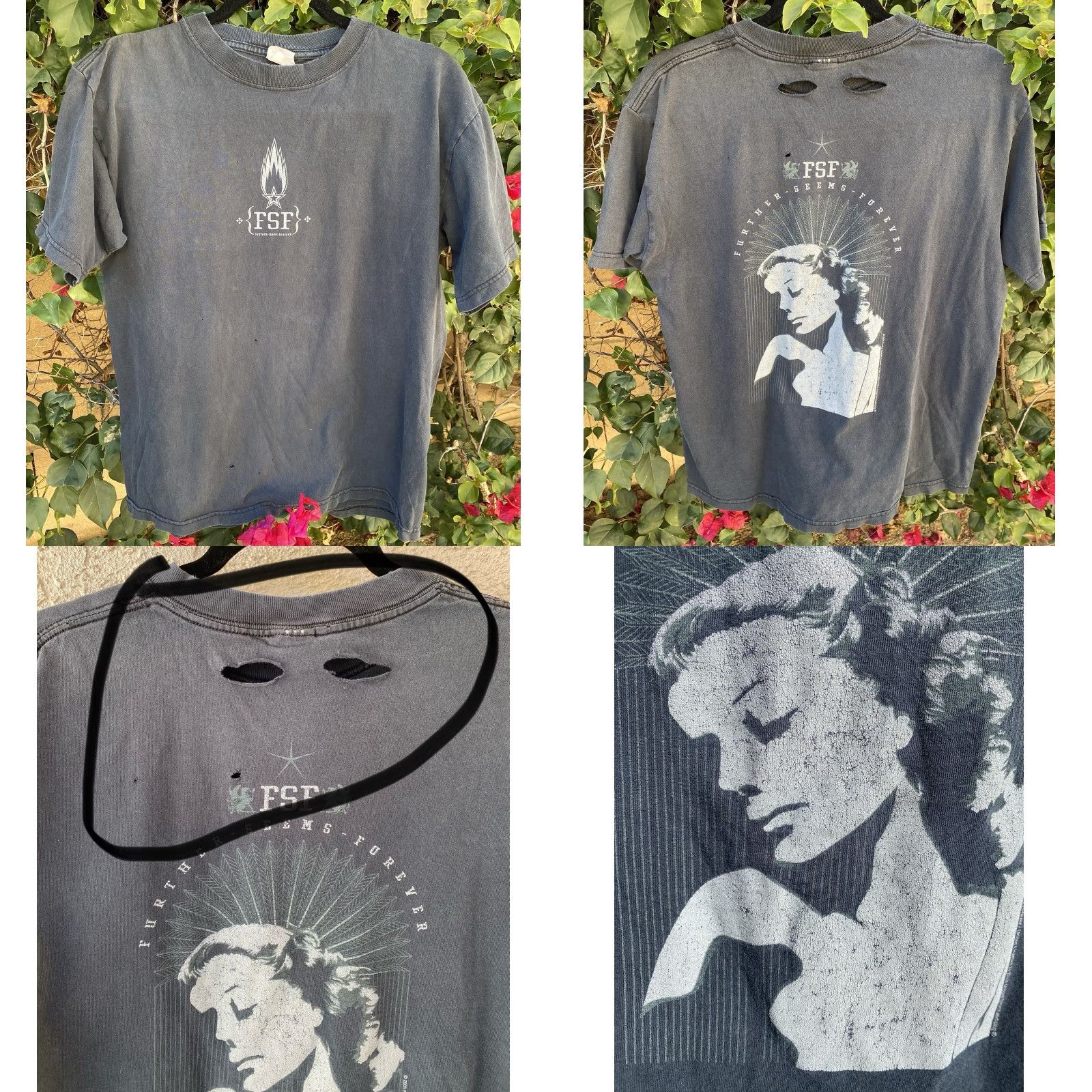 Anvil FSF Band T-Shirt Anvil Cotton Distressed M Black 2000s Further Seems Forever Mens Shirt Size US M / EU 48-50 / 2 - 9 Thumbnail