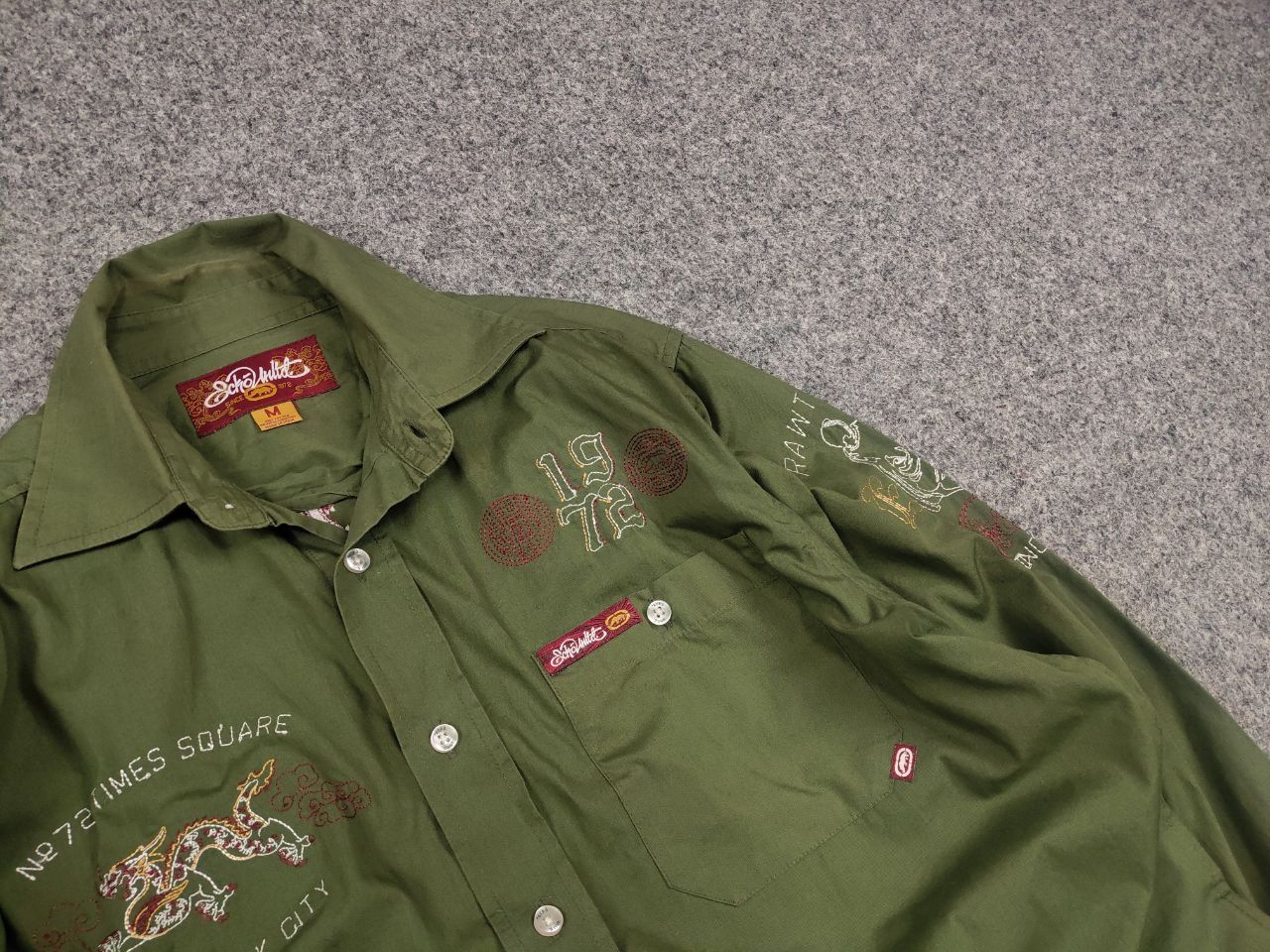 Ecko Unltd. Vintage Ecko Unltd Military Logo Button Long sleeve Shirt Size US M / EU 48-50 / 2 - 7 Thumbnail