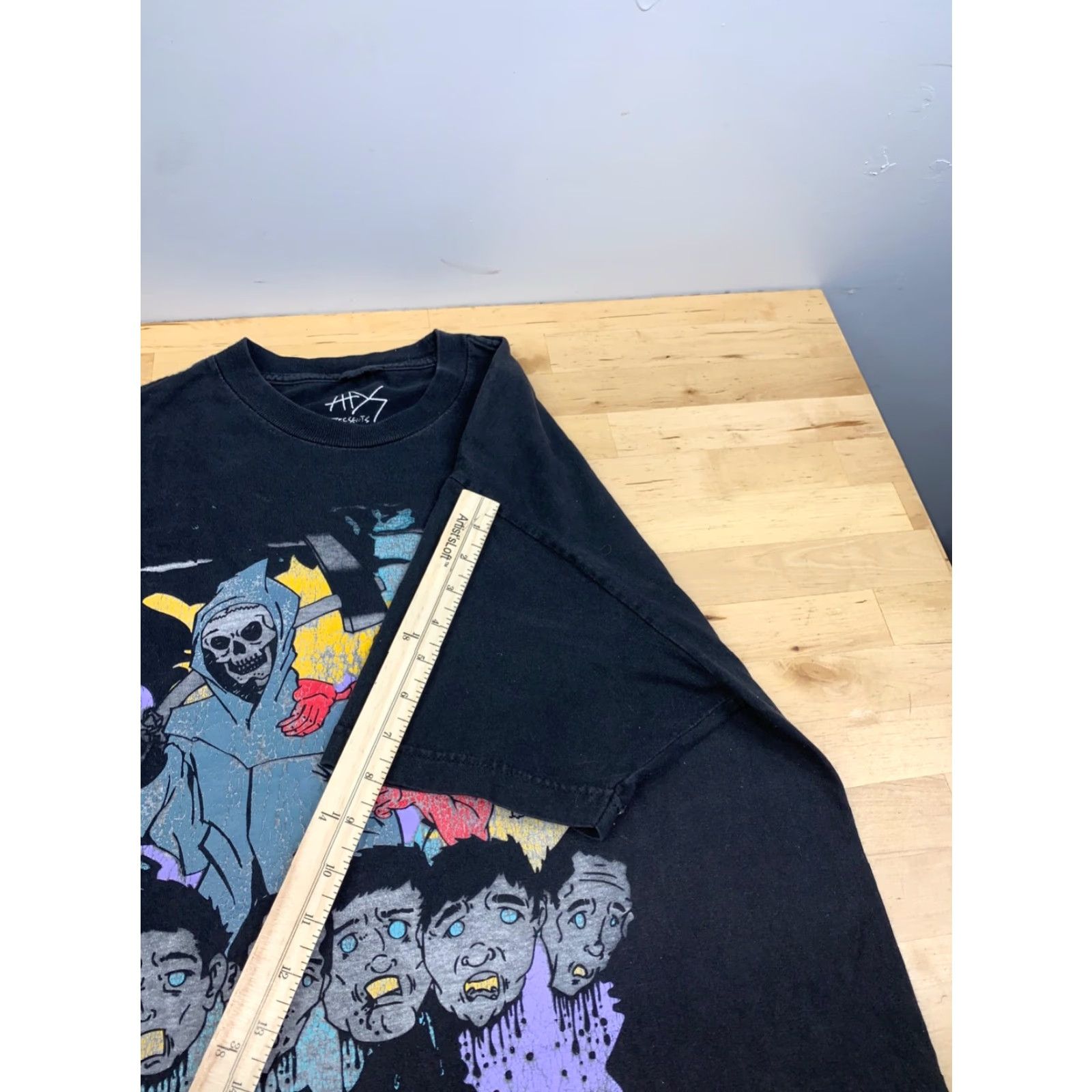 Vintage Sad bastard Band Shirt Mens L Black Rock Grim Reaper Devil Faded 11671 Size US L / EU 52-54 / 3 - 6 Thumbnail