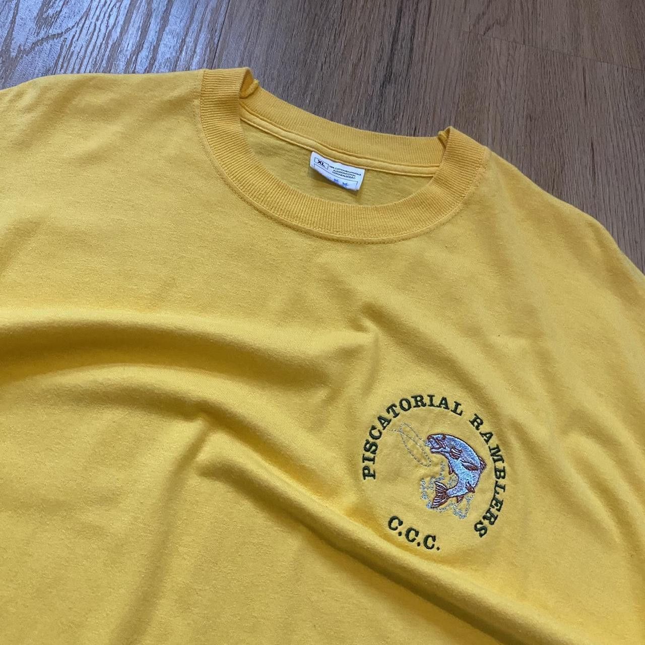 Other Yellow vintage 90s Fish Fishing USAF crewneck t-shirt Size US XL / EU 56 / 4 - 2 Thumbnail