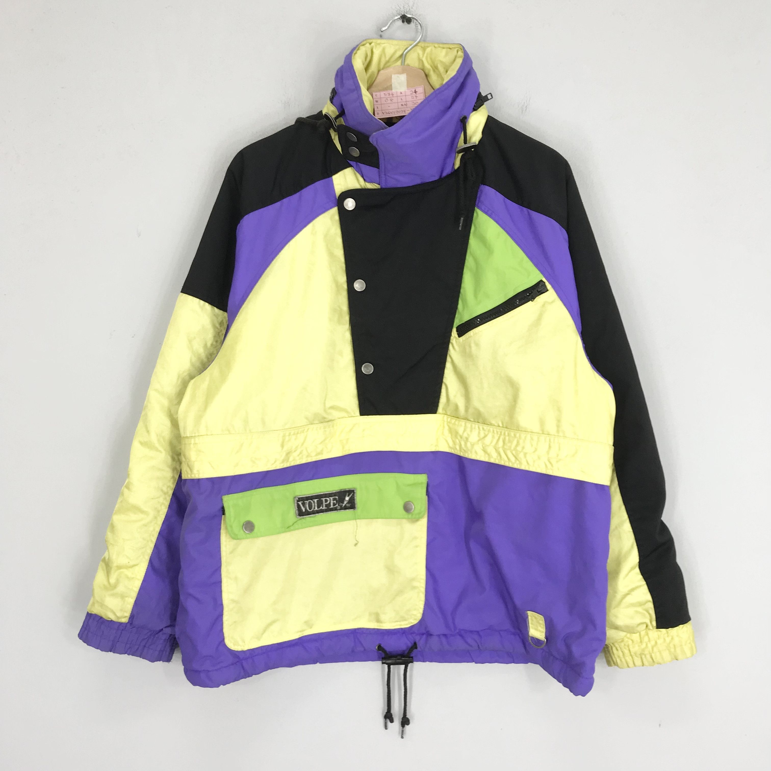 image of Bomber Jacket x Ski Vintage Volpe Ski Wear Colorblock Jacket Multipocket Jacket, Men's (Size Medium
