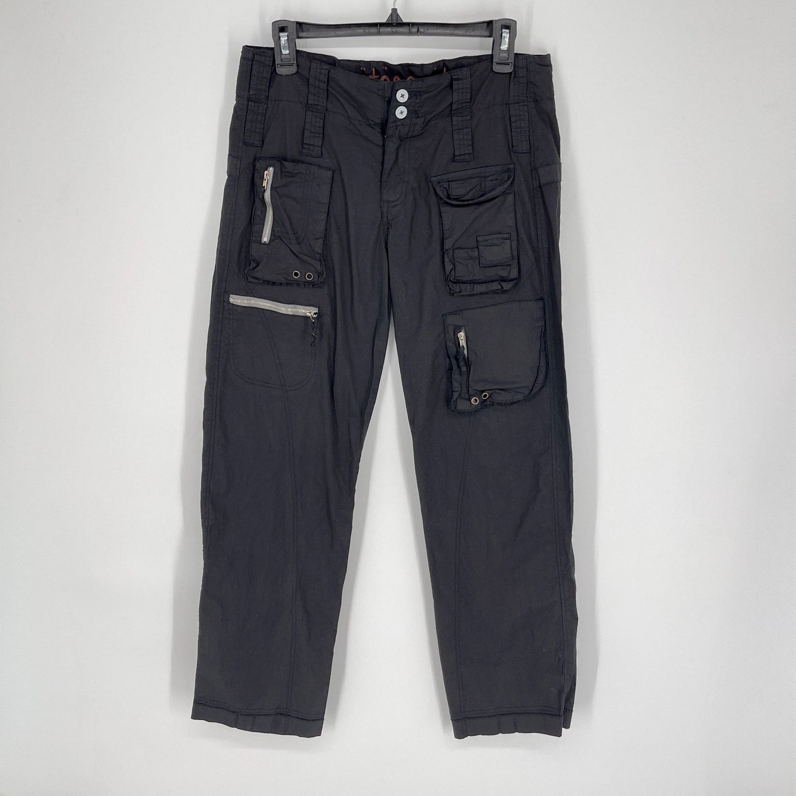 image of Pete & Greta By Johnny Was Y2K Cargo Pants New Size 6 Black, Women's