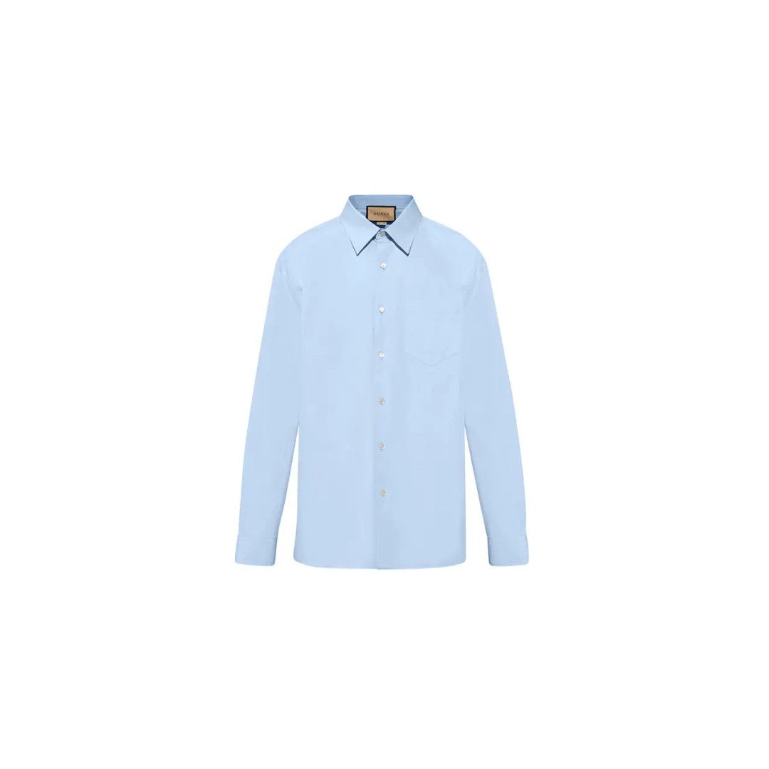 Gucci o1loc1c0126 770269 Over Boxy Shirt in Sky Blue Size US M / EU 48-50 / 2 - 1 Preview