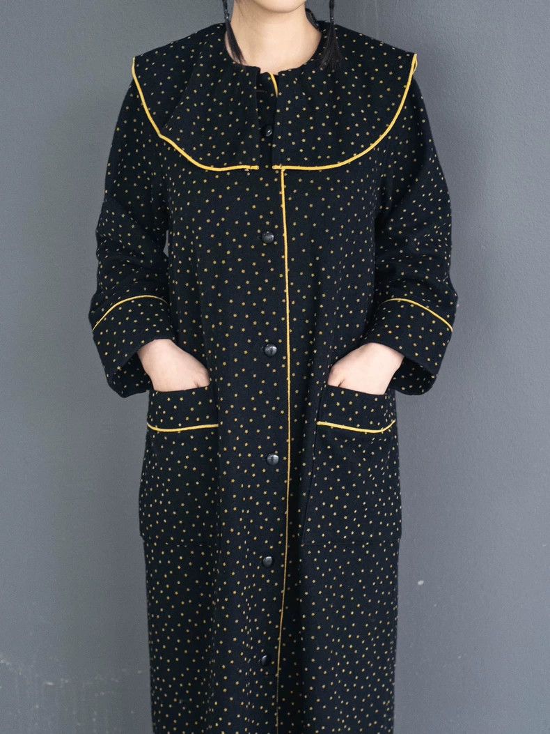 Kenzo KENZO Early black star lace collar robe vintage Size M / US 6-8 / IT 42-44 - 5 Thumbnail