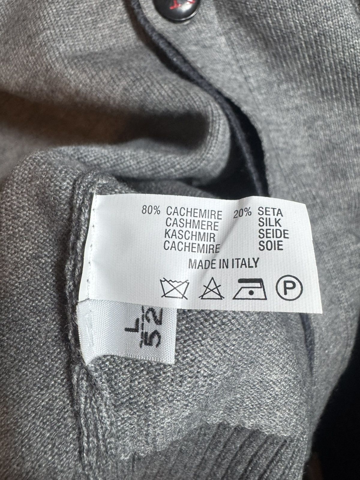 Kiton Kiton Napoli Men’s Cardigan Sweater Grey Size L New With Tag Size US L / EU 52-54 / 3 - 7 Thumbnail