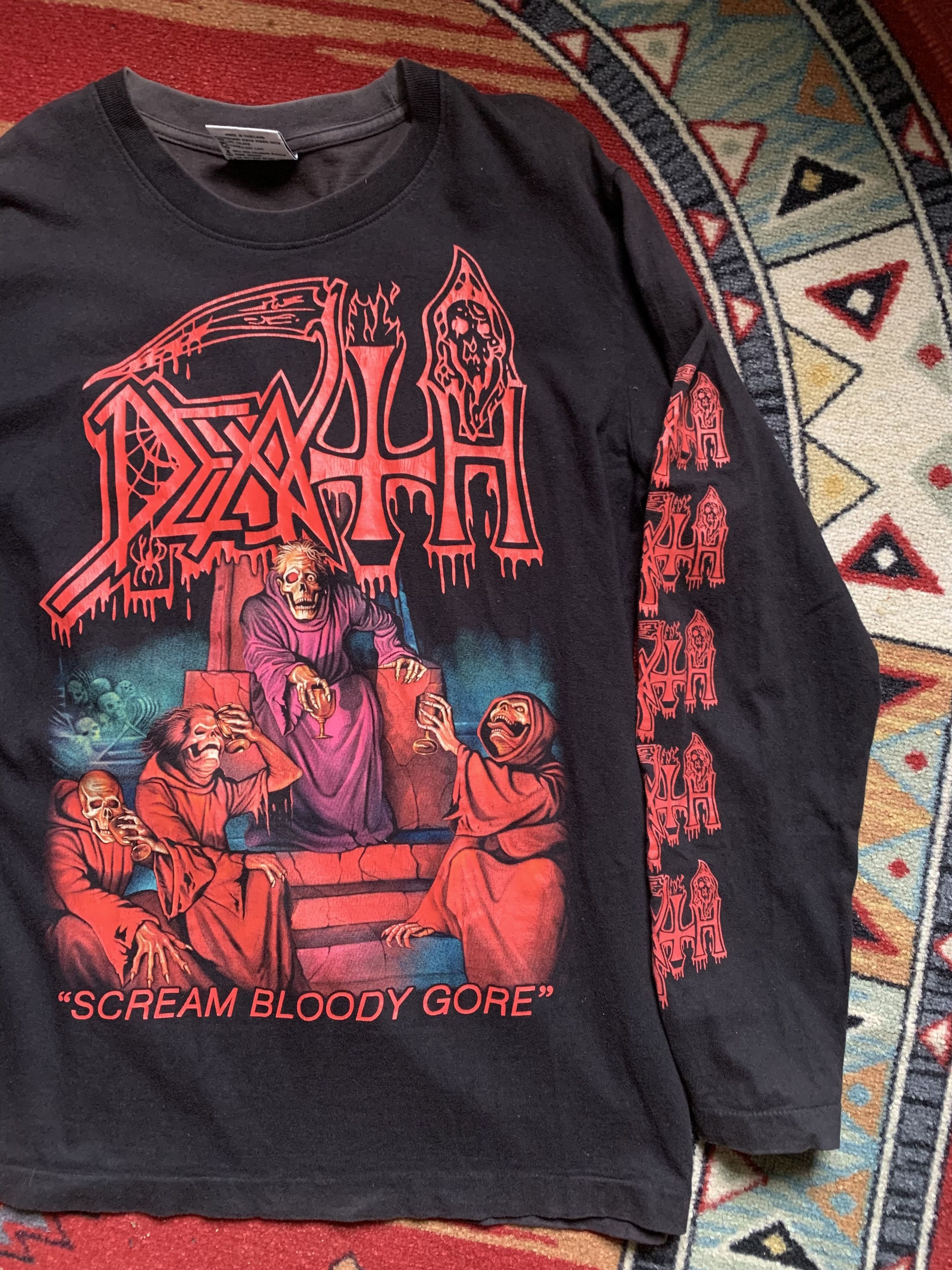 Band Tees Death Scream Bloody Gore long sleeve Size US M / EU 48-50 / 2 - 5 Thumbnail
